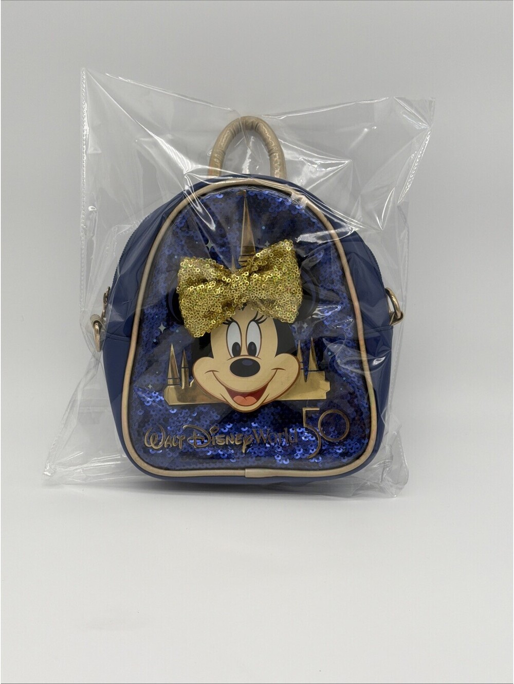 2021 Walt Disney World 50th Anniversary Minnie Mouse Mini Crossbody Backpack
